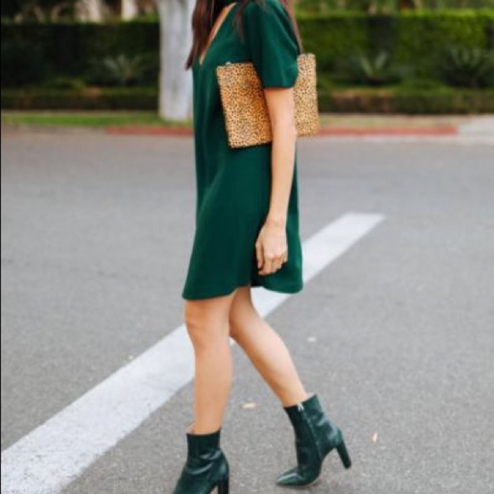 Zara emerald green choker dress
